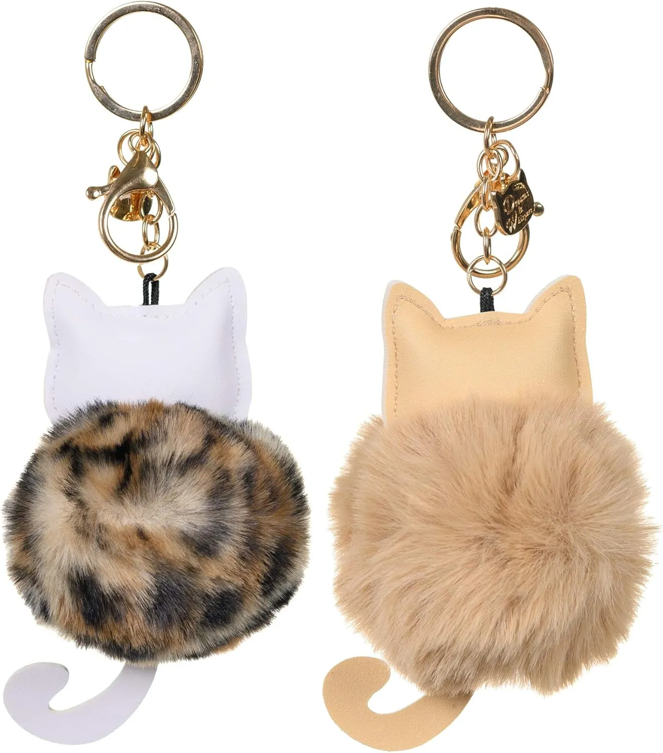 Faux Fur Ball Pom Pom Key Chain Ring for Women Bag Pendant