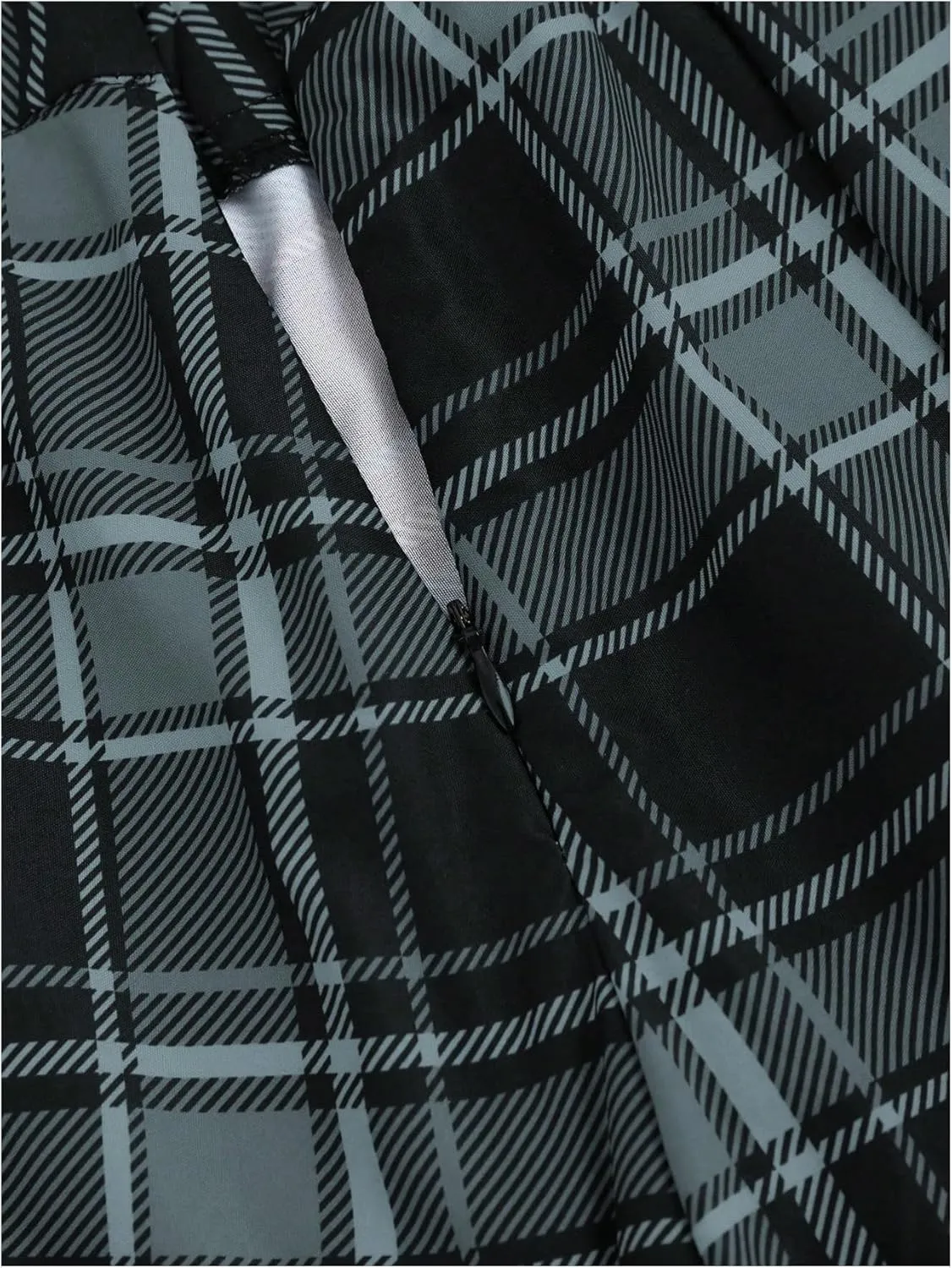 MakeMeChic Women's Y2K Plaid Lace Up Mini Skirt Pleated A Line Skater Skirts