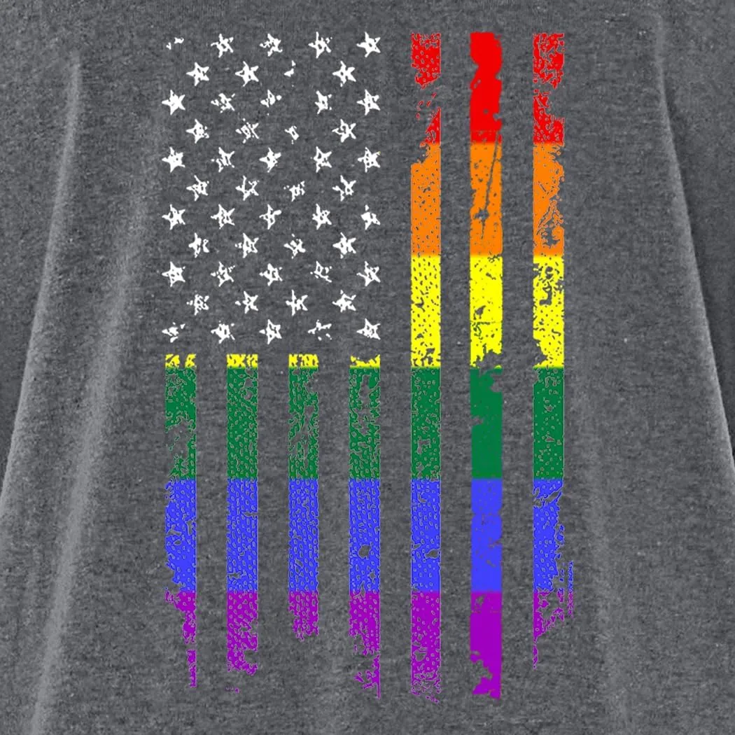 shop4ever Distressed Rainbow Flag T-Shirt Gay Pride Shirts