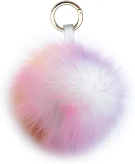 Unpafcxddyig Faux Fox Fur Ball Soft Pom Pom Keychain for Car Key Ring Phone Handbag Charm Tote Pendant